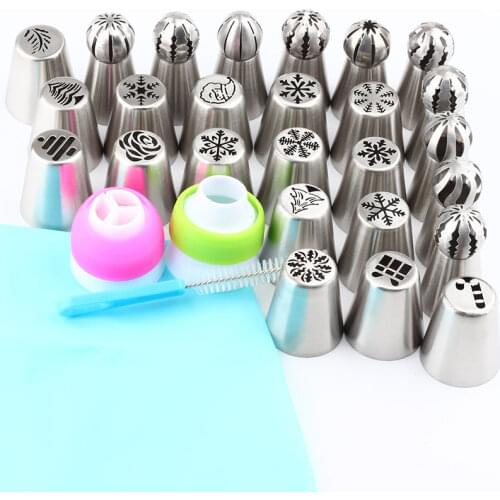 29Pcs/Set Russian Christmas New Year Party Icing Piping Nozzles Tips Biscuits Sugar craft Pastry Tool Cake Dessert Decorating