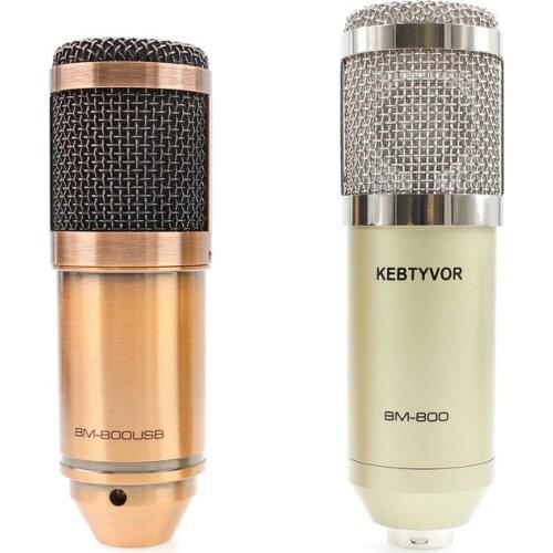 BM 800 USB Condenser Microphone Studio With Stand Tripod Adjustable Mic For Computer Recording Karaoke PC Upgraded BM800