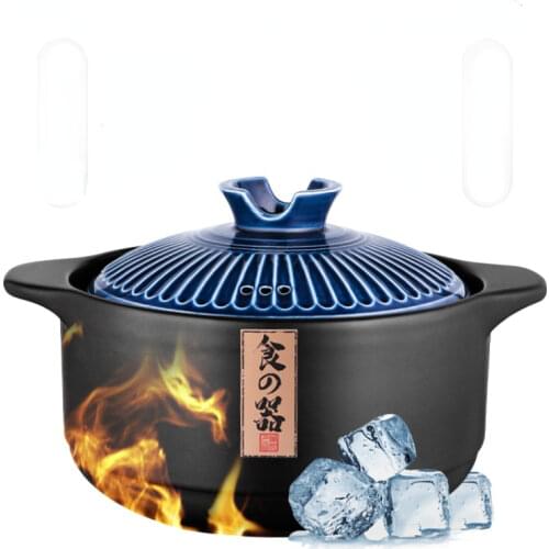Retro Large Casserole Claypot Rice Health Porridge Pot Earthen High Temperature Resistance Cazuela De Barro Cookware ZY50SG