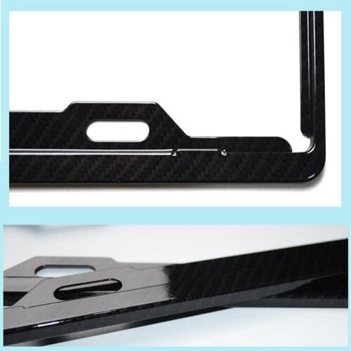 Hot sell A set of two black Chinese size carbon fiber license plate frame per Mer-cedes Be-nz decorative protection