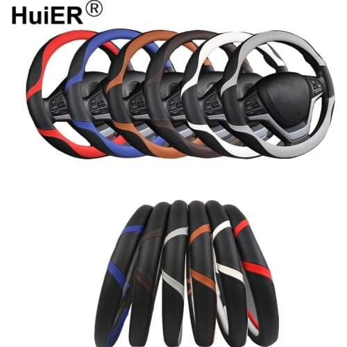 6 Colors Car Steering Wheel Cover Breathable Braid on the Steering-wheel Funda Volante Universa Auto for 37 38CM Steering Wheel
