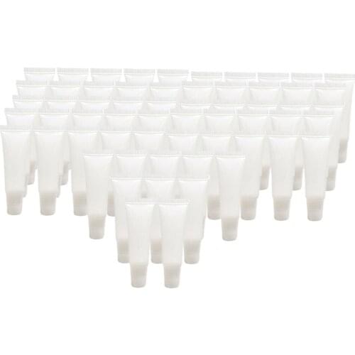60x 10ml Lip Gloss Tube Containers Lip Balm Squeeze Vials for Cosmetics DIY