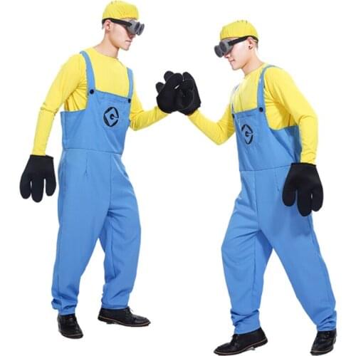 Halloween Costumes Male Adult Parental small yellow people costume anime cosplay masquerade clothing