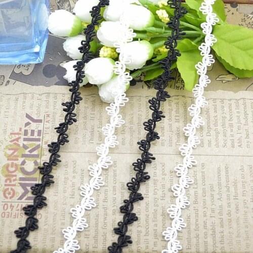 100Metres Centipede Braided White Curve Lace Trim Knitting Wedding Embroidered Handmade Patchwork Ribbon Sewing Supplies Craft