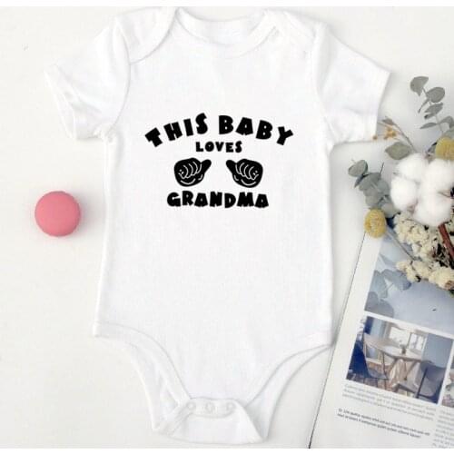 Summer New Baby Onesie This Baby Love Grandma Cute Clothes for Newborns Cotton Bodysuit 0-24 Months Baby Rompers Playsui