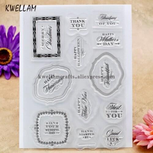 Just FOR YOU Good LUCK THANK YOU Scrapbook DIY photo cards rubber stamp clear stamp transparent stamp 13x17.5cm KW8011212