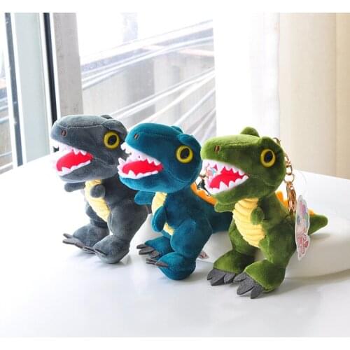 New Lovely Dinosaur Doll Tyrannosaurus Plush Toys Rex Model Crane Machine Doll Throwing Grip Child Keychain Gift Small Pendant