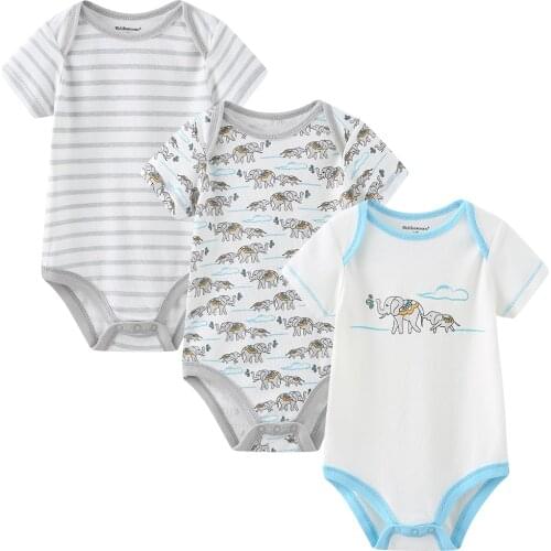 Newborn Baby Boy Clothes Infantil Toddler Cotton 3 6 9 12M Clothing roupas de bebe Elephant 2021 Spring Baby Costume ropa