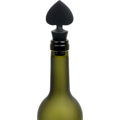 Bar Tool Poker Shaped Silicone Vacuum Sealed Wine Bottle Stopper Kitchen Wine Champagne Stopper