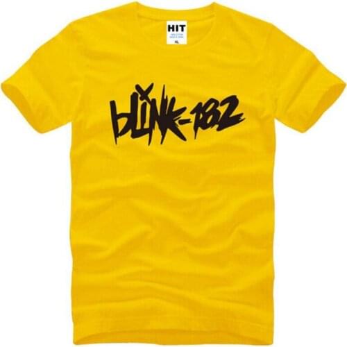 Punk Rock Band BLINK 182 Print T Shirt Men Hip Hop Short Sleeve O Neck Cotton Man T-Shirt Cool Tee Shirt Homme Camisa Masculina