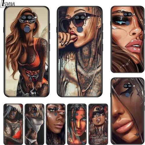 Sexy Sleeve Tattoo Girl For LG K22 K71 K61 K51S K41S K30 K20 2019 Q60 V60 V50 V40 V35 V30 G8 G8S G8X ThinQ Phone Case