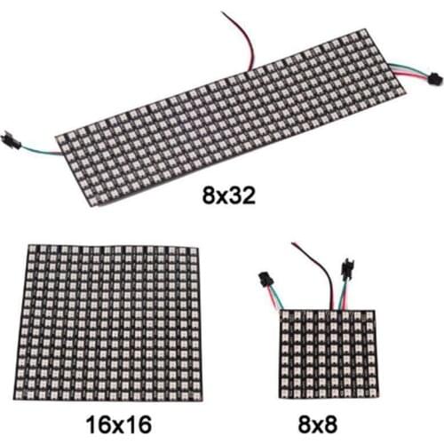 LED Panel Full Color RGB Matrix Module SMD 5050 WS2812B 8*8/8*32/16*16 Pixels 5V