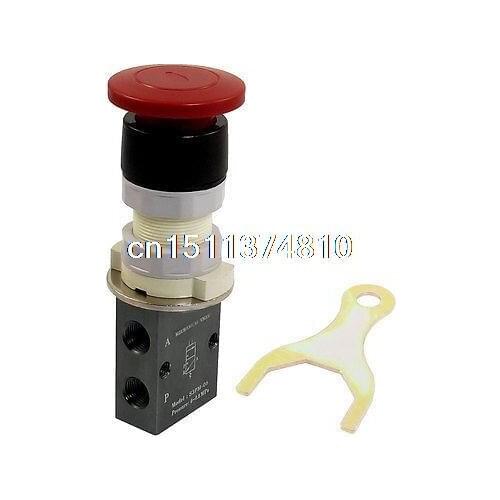 S3PM-06 3 Port 2 Position Momentary Pneumatic Mechanical Valve 1/8" PT
