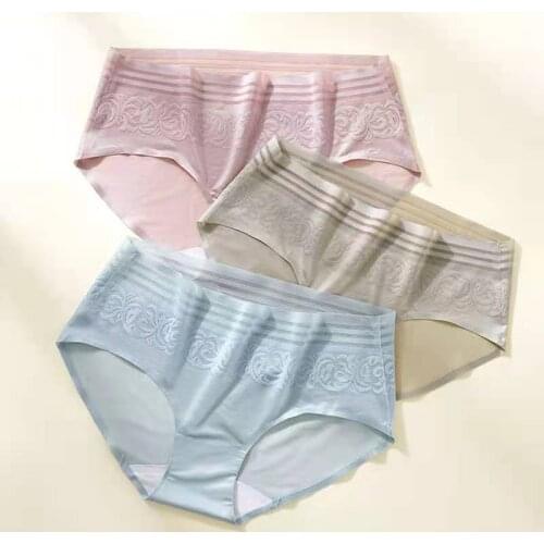 Sexy Silk Transparent Women Underwear Seamless Panties Brief for Female Comfortable Underpants Lingerie