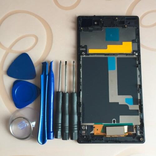 For Sony Xperia Z1 L39h C6902 C6903 C6943 Touch Screen Digitizer Sensor + LCD Display Monitor Module Assembly With Frame + Tools