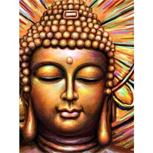 SenyuArt 5D DIY Diamond Painting Cross-stitch Kits Buddha Paint By Numbers Full Round Square Drills Embroidery Mosaic Handicraft