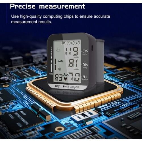 Digital LCD Sphygmomanometer Bp Display Monitor Tonometer Automatic Care Portable Home Health Wrist Sphygmomanometer