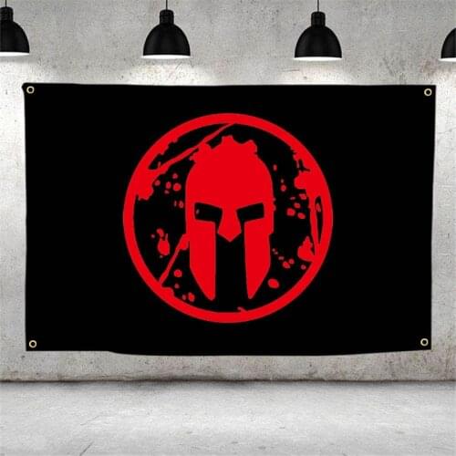 90x60cm Spartan Flag Decorative Flags And Banners Polyester Flying Banner