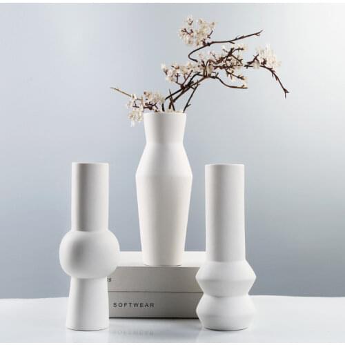 Home Decoration Modern Rustic Home Decor Fashion Ceramic Flower Vase Decoration Abstract Art Lornaments Room Decoration For Home