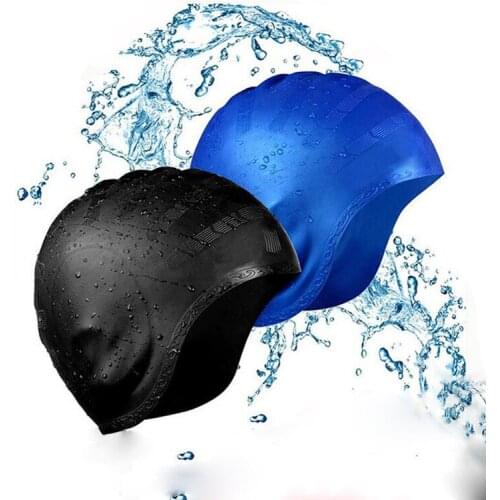 Dults Swimming Caps Men Women Long Hair Waterproof Swim Pool Cap Ear Protect Large Natacion Badmuts Silicone Diving Hat