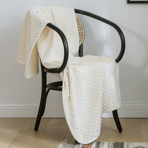 Pure color active printing High quality Thicken plush bedspread blanket,High Density Super Soft Blanket to on for the sofa/Bed