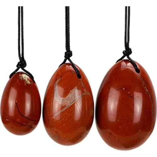 Red Jasper Stone Egg Yoni Egg Jade Eggs Women Kegel Exerciser Jade Massager Vaginal Muscles Tightening Ball Crystal Kegel Eggs