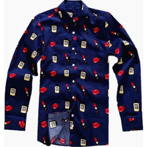 New Style Women Blouses Pattern Cotton Shirts Long Sleeve Floral Women Clothes Casual Plus Size Turn-Down Collar Cotton Blouses