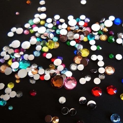 1000 pcs/lot mix size mix colour nail rhinestones NAIL Crystal diamond nail decoration nail art tool
