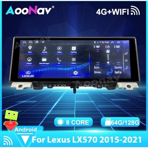2 din Android 10.0 Car Multimedia Radio GPS Navigation For LEXUS LX570 2015-2021 Car Stereo Auto Radio 4G WIFI Carplay Head Unit