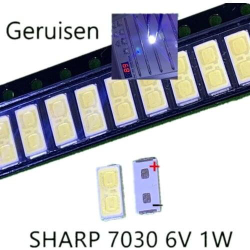 3000PCS For SHARP LED TV Application LED Backlight High Power LED 1W 6V 7030 Cool white LCD Backlight for TV