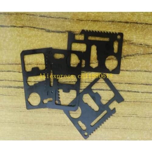 700pcs/lot Portable Stainless Steel Multi Pocket Credit Card Tool Bottle opener Wallet Tool knife black colors