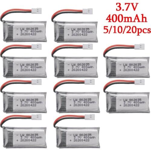 3.7V 400mAh Lipo Battery for H31 X4 H107 KY101 E33C E33 U816A V252 H6C RC Quadcopter Drone battery Spare Part wholesale 5/20pcs