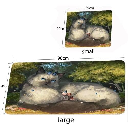 Cute Cat PC Large Gaming Mouse Pad Keyboard Pad Table Mat Laptop Gaming Mouse Pad 40*90*3cm Mouse Pad Company Wholesale Csgo