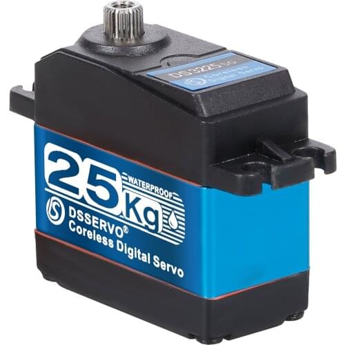 DSSERVO DS3225 25KG Digital Servo Stainless Steel Gear High Torque IP66 Waterproof Servo for 1/10 1/12 RC Car Boat Helicopter