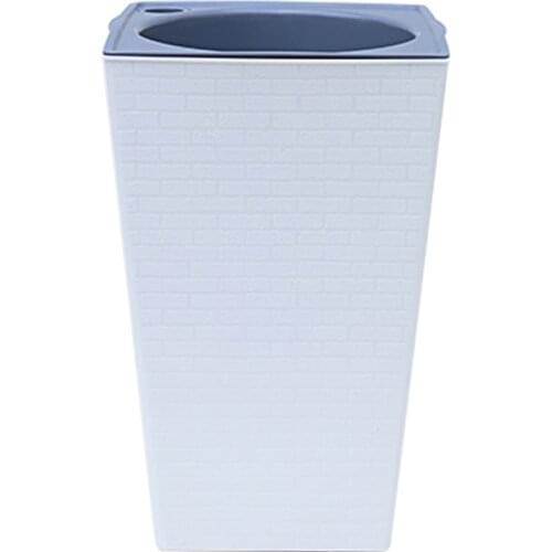 Brick Pattern Flowerpot Imitation Metal Plastic Flower Pot Square And Tall Type For Gardening Potted Plants Outdoor Maceta