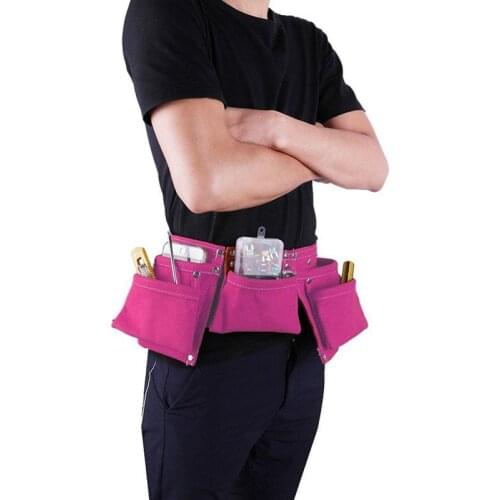 Children Leather Toolkit Tool Pouch Pockets With Adjustable Belt for Costumes Dress Up Role Play Garden Repair Waist Bag