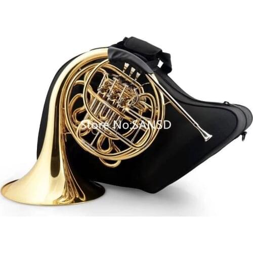 Bach French Horn Double 4 Keys F/Bb Brass Musical Instrument With Case Mouthpiece Free Shipping