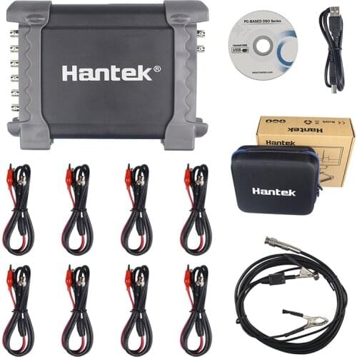 Hantek 1008C 8 Channels Programmable Generator Automotive Oscilloscope Digital Multimeter PC Storage Oscilloscopio USB portable