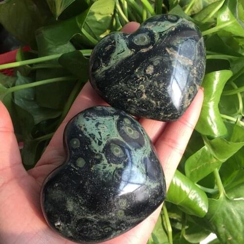 1pcs Natural Kambaba Jasper stone crystal heart shaped stones 220-240g