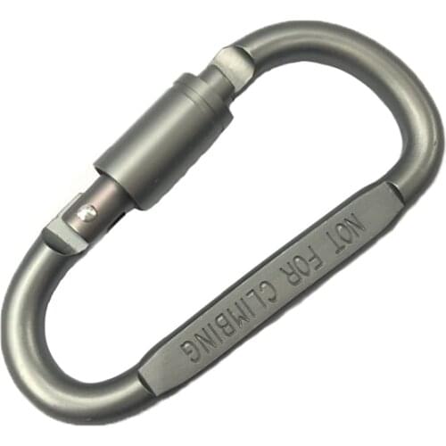 Outdoor Camping Climbing Carabiner D-shaped with Nut Hanging Buckle Aluminum Alloy Nut Buckle Fast Hanging