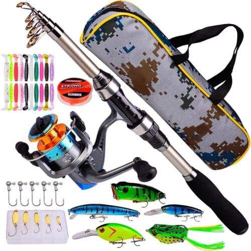 Fishing Accessories Kit Tackle Kit Fishing Rod Bag Combination Fishing Suit Lure Sea Rod Set Carbon Fiber Rod Reel Gear