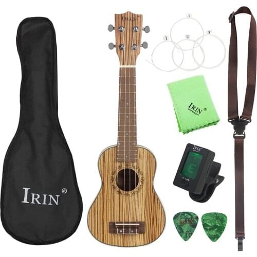 M MBAT 24 26 Inch Ukulele Hawaiian Guitar Musical Instrument Gifts 4 Strings Zebra Wood Ukulele Soprano Mini Guitar Set Gig Bag