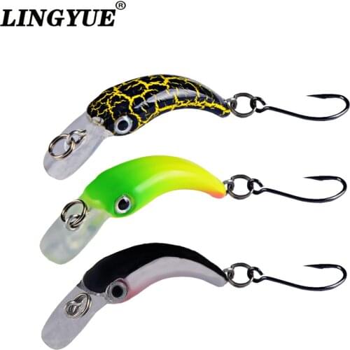 Mini Minnow Wobblers Triangle Hooks Fish Popper Bass Tackle 3.7cm/1.5g Fishing Lures Crankbait Hard Plastic Bait