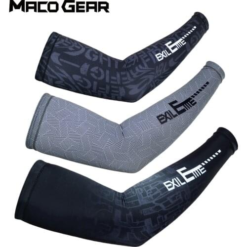 Cycling Arm Warmers Sun UV Protection Compression Sleeves Volleyball Running Arm Cover Bicycle Basketball Sports Cuffs Men Women