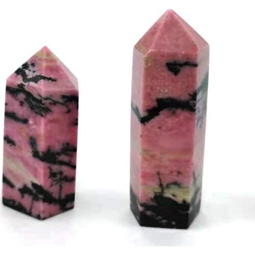 Natural Rose Stone Crystal Point Rose Quartz Wand Point Healing Mineral Stone Magic Wand Rock Home Decor Rose Quartz