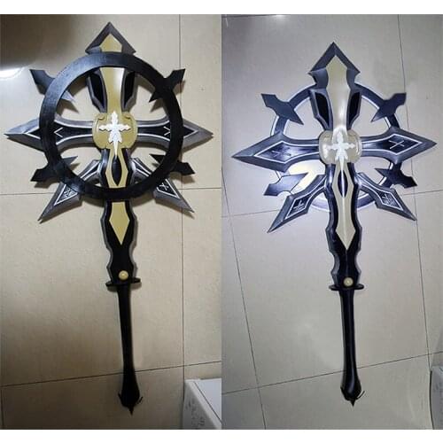 Overlord Lupusregina Beta Weapon Crosier Cosplay Replica Scepter Prop