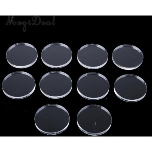 10pcs Action Figure Display Stands Clear Miniature Base Wargame Table Game