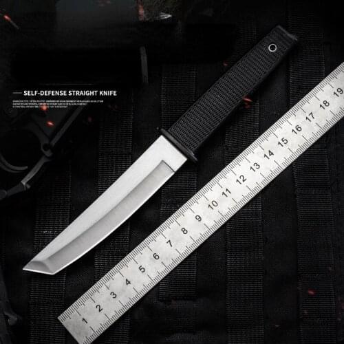 Outdoor Knife Samurai Japanese Pocket Knife Self-defense Carrying Saber Camping Tactical Portable Fruit Knife Practical Tool