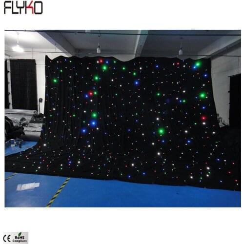 Rgbw led curtain lights star cloth 5x6m DMX function for stage backdrop