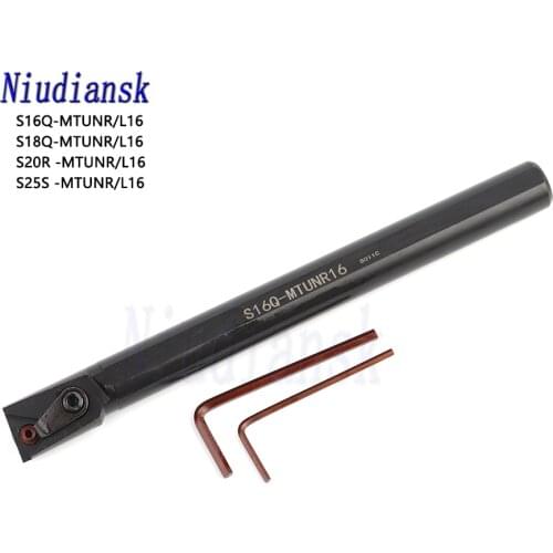 S16Q-MTUNR16 Internal Turning Tool Holder S16Q S18Q S20R S25S-MTUNR16 18mm 20mm Boring Bar CNC Carbide Insert Lathe Cutting Tool